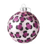 Kerstbal luipaard - roze - ⌀8 cm 